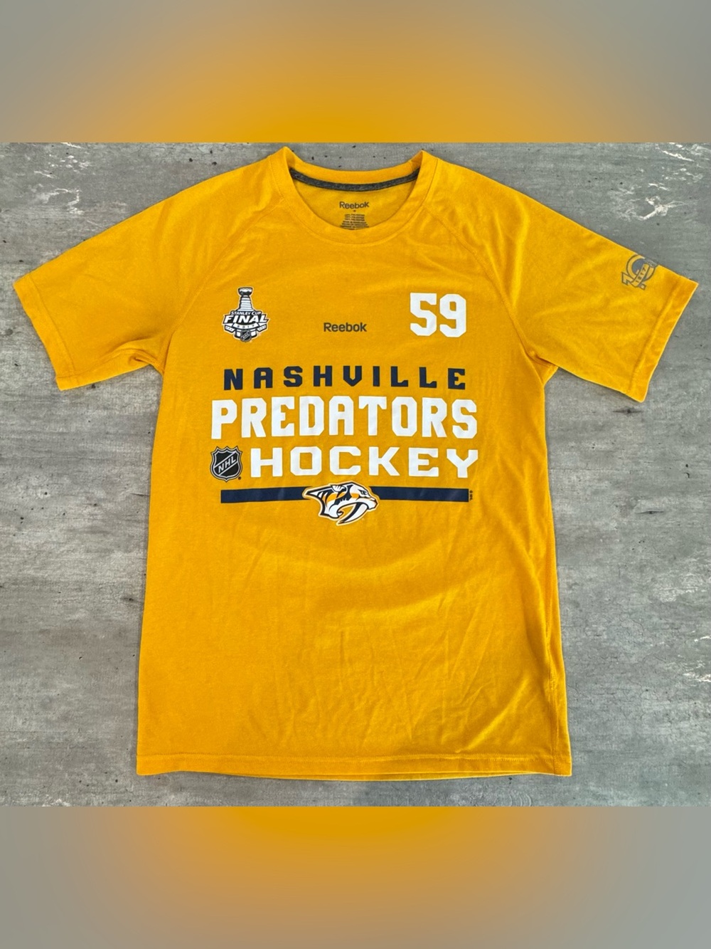 Nashville Predators Roman Josi #59 2017 Stanley Cup Final Reebok Shirt, Men’s S